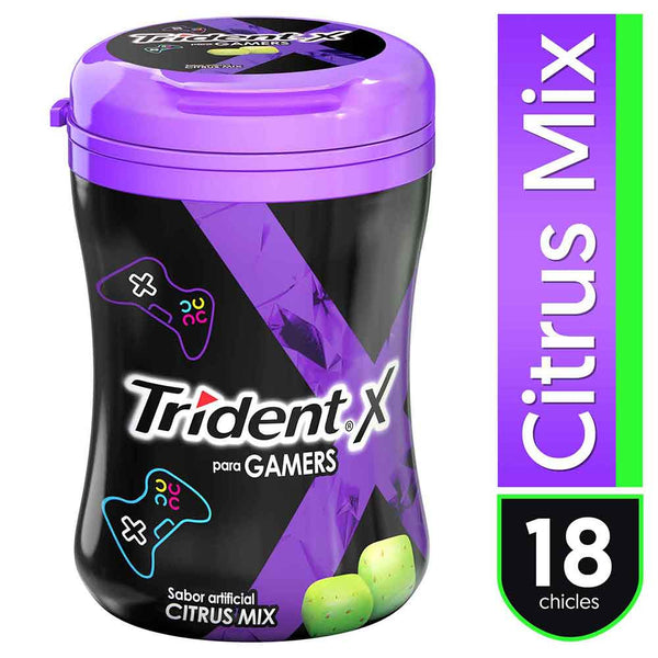 CHICLETS TRIDENT 18U BOTELLA CITRUS